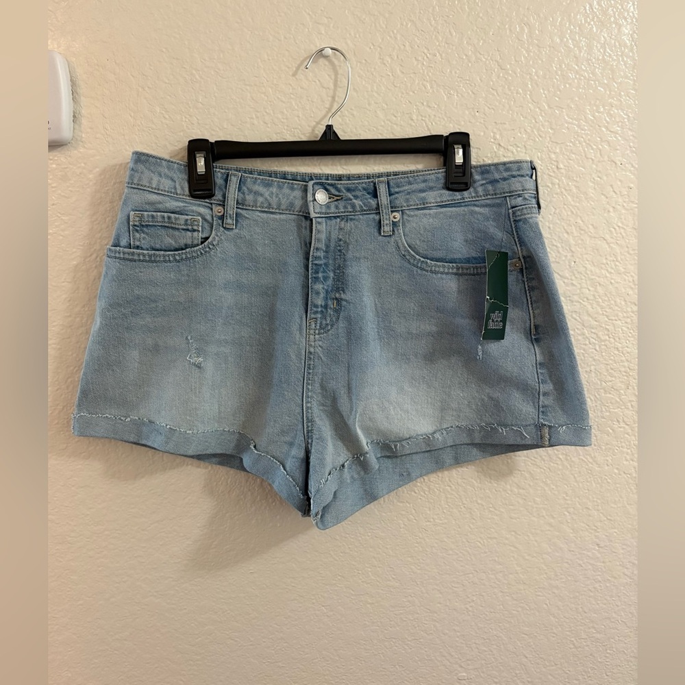 High Rise Rolled Cuff Shorts -Wild Fable